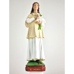 Beeld van Sint Agnes in hars. 40 cm