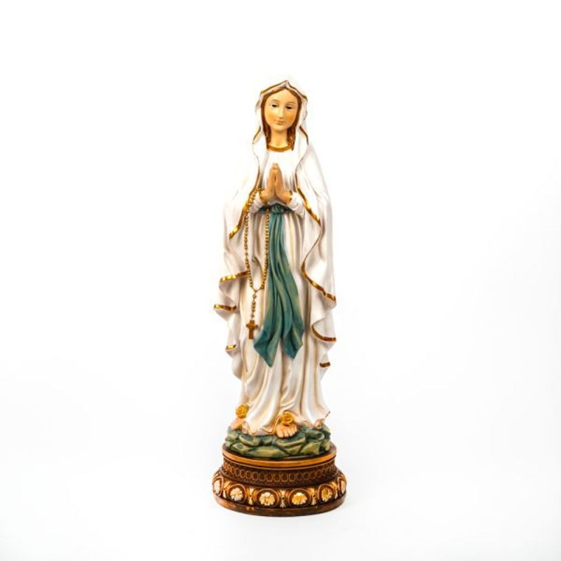 Statue de Notre Dame de Lourdes en résine. 64 cm