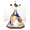 Pieta beeld 40cm / kruis 60cm hars