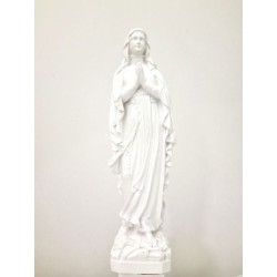 Statue Lourdes 40cm blanche résine