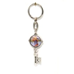 Porte-clés clé de Saint Christophe et la Vierge Miraculeuse