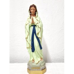 Statue ND Lourdes 60cm résine lumineuse