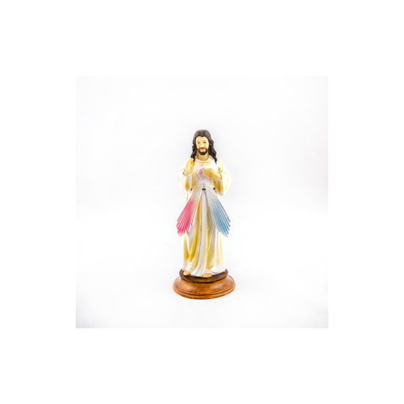 Statue du Christ Miséricordieux en résine. 15 cm