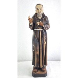 Statue de Padre Pio en résine colorée. 80 cm