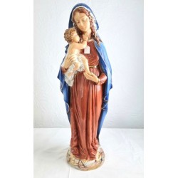 Statue de la Vierge avec son enfant. 74 cm