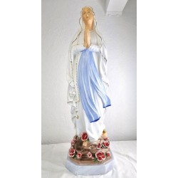 Statue de Notre Dame de Lourdes en céramique. 130 cm
