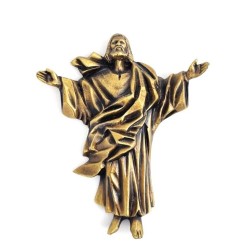 Herrezen Christus muur brons 12,5 cm 