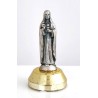 Statue de Jésus Sacré Coeur en métal argenté avec base. 4 cm