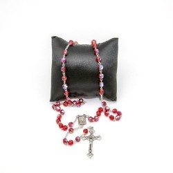 Garnet Rozenkrans met Aurora Boreale Effect