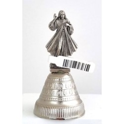 Clochette métal 7.5cm avec statuette Christ Miséricordieux
