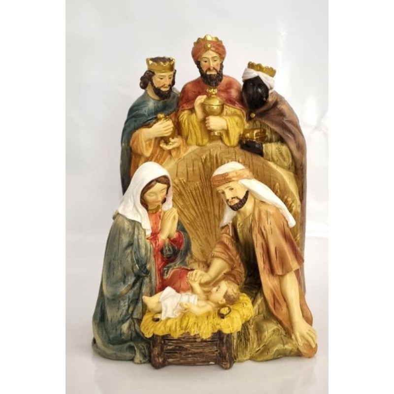 Set nativité 2 Pcs 21cm résine