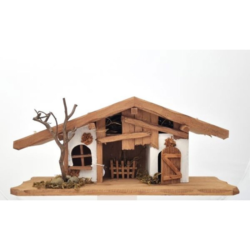 Etable creche en bois MDF 38x15x13 cm