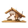 Etable pour crèche de Noel MDF Natur 30x18x11 cm