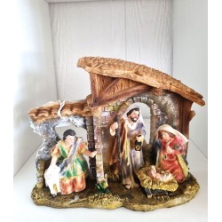 Kerststal Geboorte 25 cm lichthars