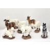 Set 8 dieren 9.8cm voor crèche