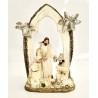 Crèche nativité polystone crème 15x21x6cm