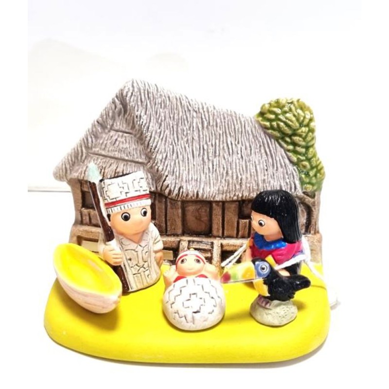 CRECHE CERAMIQUE BLOC 8X7CM - AMAZONIE