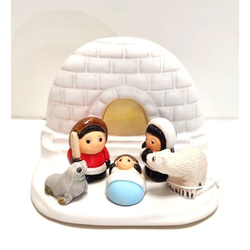 CRECHE CERAMIQUE BLOC 8X7CM - IGLOO