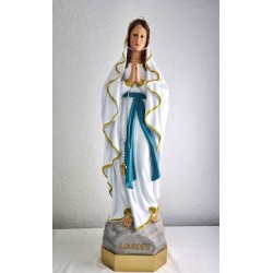 Statue ND Lourdes 100cm avec strass color résine