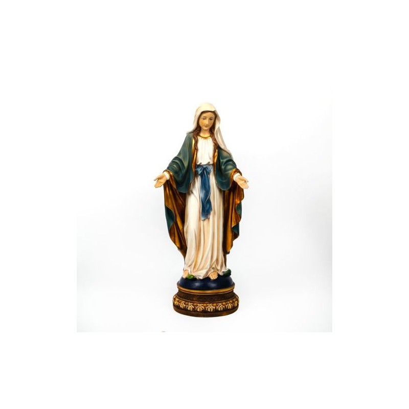 Statue de la Vierge Miraculeuse en résine. 64 cm