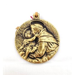 Médaille pour berceau avec Saint Antoine. 6 cm