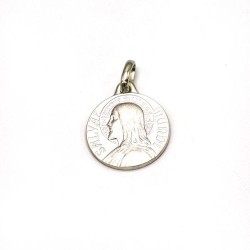 Médaille de Jésus en argent. 18 mm