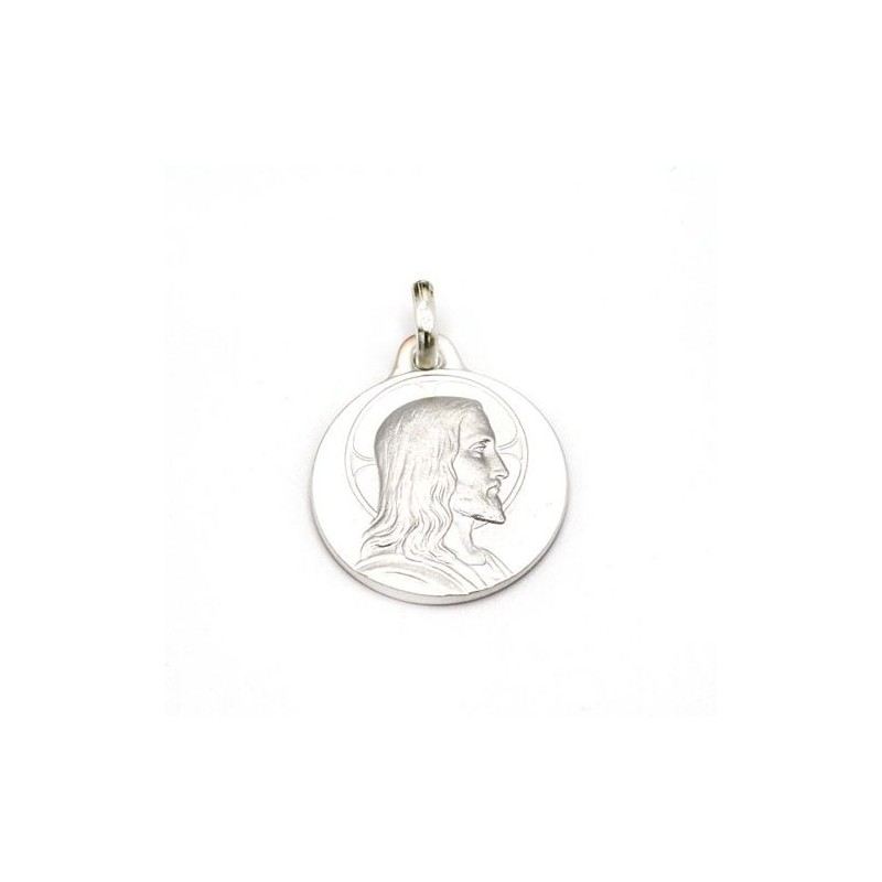 Médaille de Jésus en argent. 20 mm