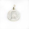 Zilveren medaille van de Maagd Maria. 18 mm