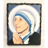 Massief houten raam met Moeder Teresa van Calcutta. 20/25 cm