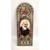 Icône  Padre Pio en bois. 27/10 cm