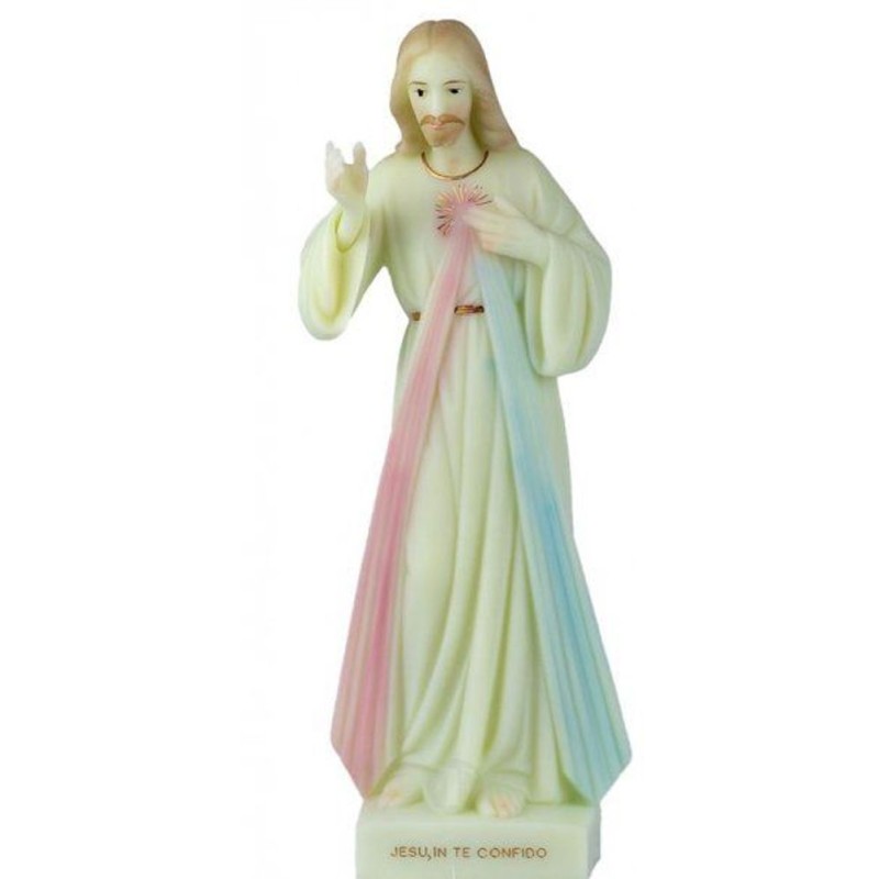 Statue Christ Miséricordieux lumineux 35cm