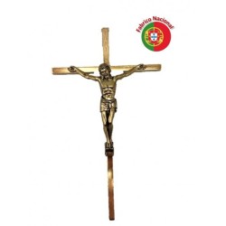 Crucifix métal doré 20cm