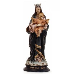 Statue Vierge à l'enfant 37x15cm résine